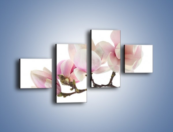 Obraz na płótnie – Obcięte gałązki białych różowych kwiatów – czteroczęściowy K783W3