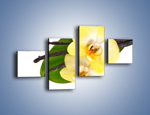 Obraz na płótnie – Waniliowa kwiatowa kompozycja – czteroczęściowy K857W3