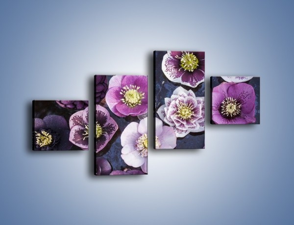 Obraz na płótnie – Wszystkie odcienie fioletu w kwiatach – czteroczęściowy K876W3