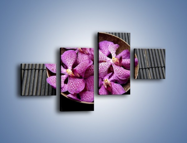 Obraz na płótnie – Półmisek kwiatowych główek – czteroczęściowy K896W3