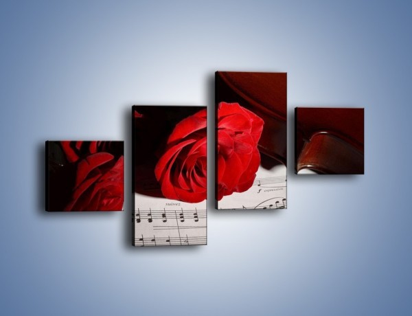 Obraz na płótnie – Sonety pisane miłością do róż – czteroczęściowy K906W3