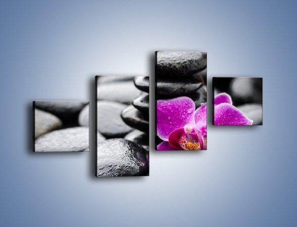 Obraz na płótnie – Malutki kwiatek i morze kamieni – czteroczęściowy K983W3