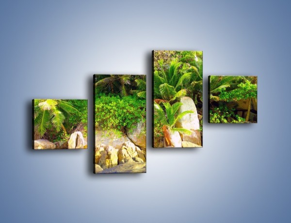 Obraz na płótnie – Ściana tropikalnych drzew – czteroczęściowy KN086W3