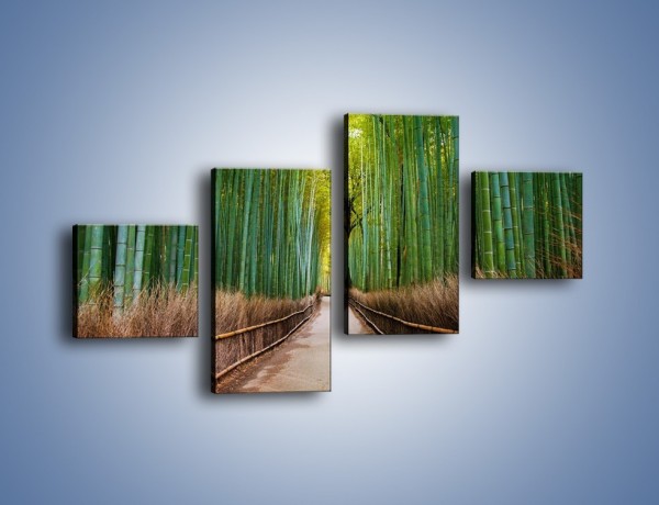 Obraz na płótnie – Bambusowy las – czteroczęściowy KN1187AW3
