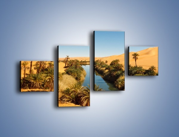 Obraz na płótnie – Woda woda na pustyni – czteroczęściowy KN1294AW3