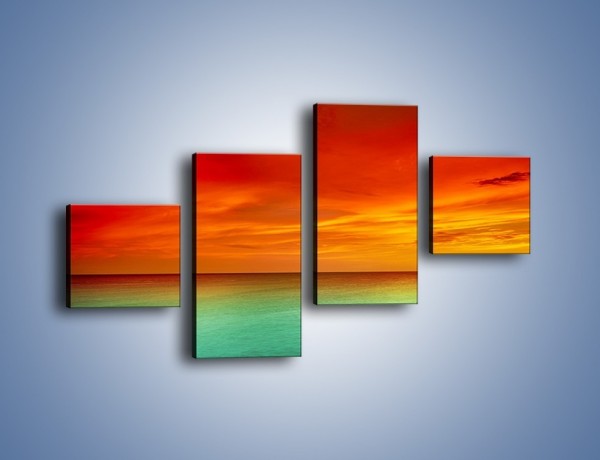Obraz na płótnie – Horyzont w kolorach tęczy – czteroczęściowy KN1303AW3