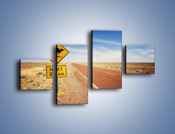 Obraz na płótnie – Droga do raju przez australię – czteroczęściowy KN315W3