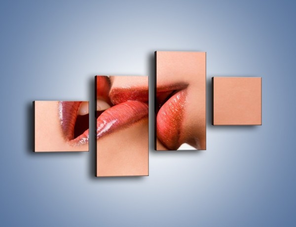 Obraz na płótnie – Krwisty pocałunek – czteroczęściowy L111W3
