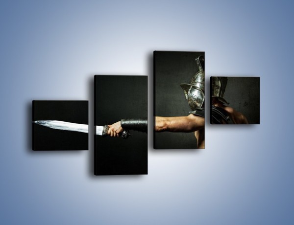 Obraz na płótnie – Miecz i zbroja – czteroczęściowy L349W3