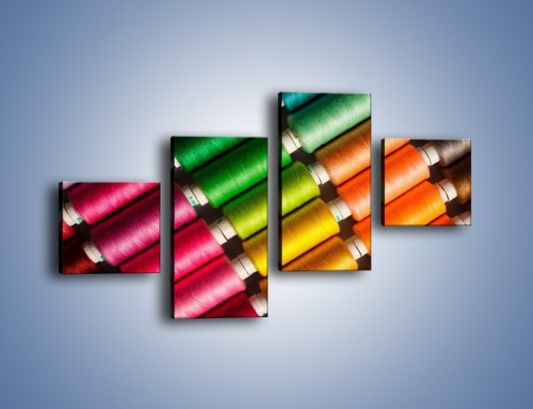 Obraz na płótnie – Szpulki kolorowych nici – czteroczęściowy O035W3