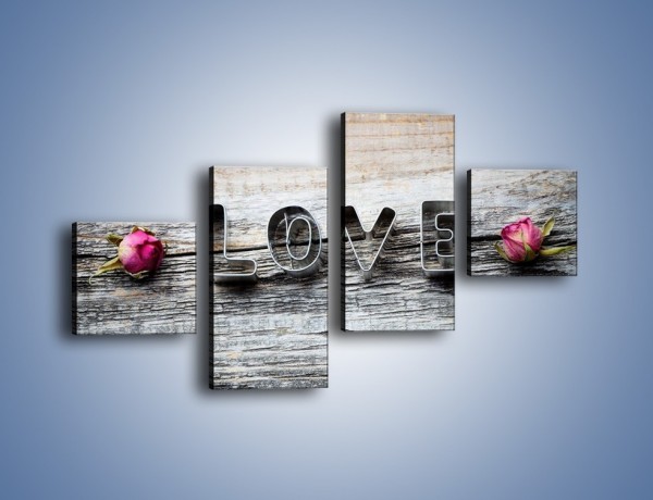 Obraz na płótnie – Miłość pachnąca różami – czteroczęściowy O146W3