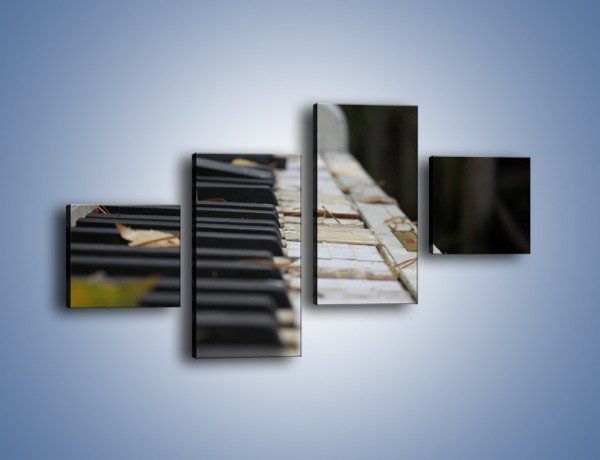 Obraz na płótnie – Zapomniane chwile przy pianinie – czteroczęściowy O187W3