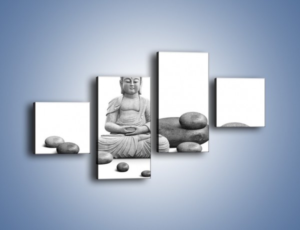 Obraz na płótnie – Budda wśród kamieni – czteroczęściowy O229W3