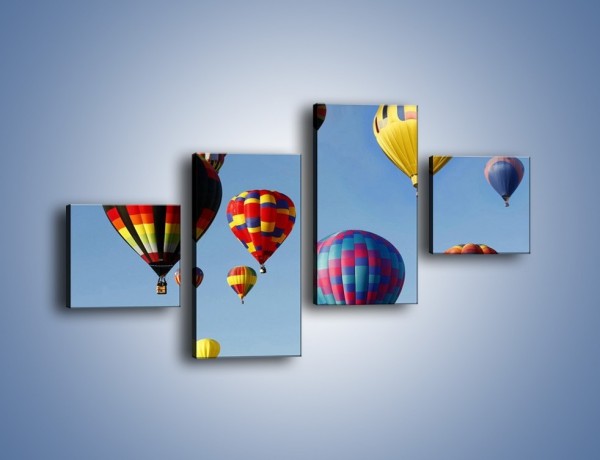 Obraz na płótnie – Kolorowe balony na niebie – czteroczęściowy TM009W3