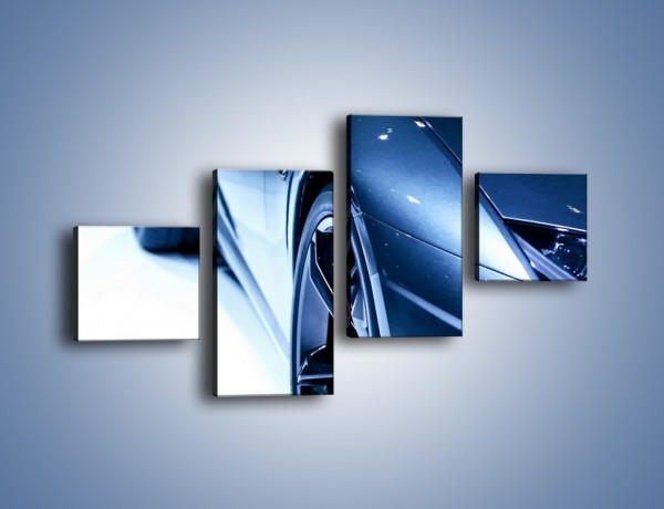Obraz na płótnie – Niebieskie Lamborgini – czteroczęściowy TM027W3