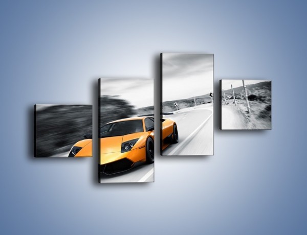 Obraz na płótnie – Lamborghini Murcielago – czteroczęściowy TM058W3