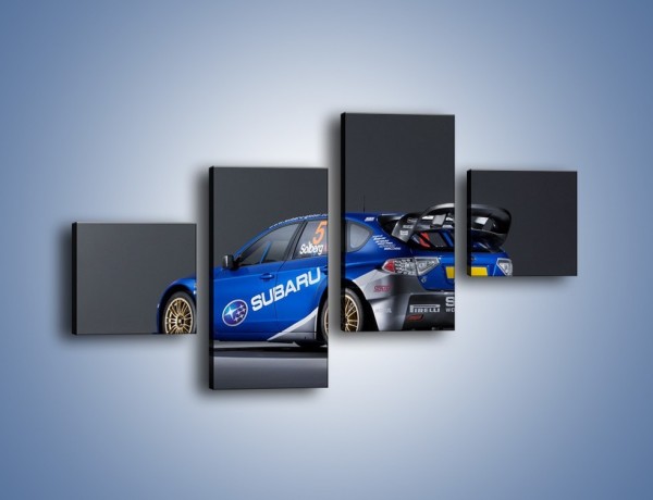 Obraz na płótnie – Subaru World Rally Team – czteroczęściowy TM086W3