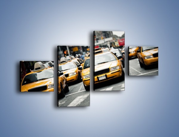 Obraz na płótnie – Nowojorskie taksówki – czteroczęściowy TM149W3