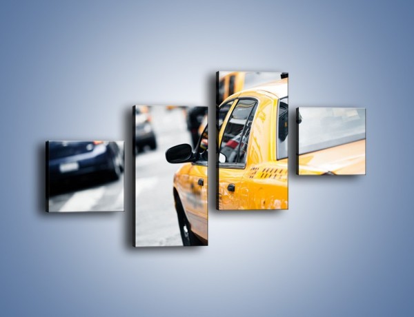 Obraz na płótnie – Żółta taksówka w Nowym Yorku – czteroczęściowy TM150W3