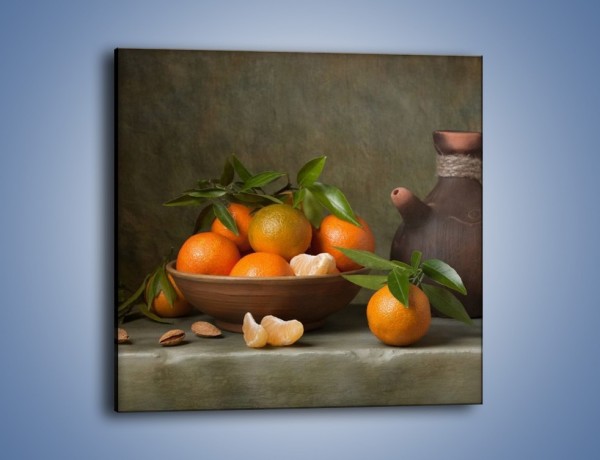 Obraz na płótnie – Miska nazrywanych pomarańczy – jednoczęściowy kwadratowy JN381