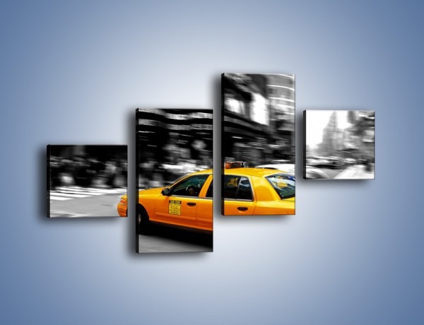 Obraz na płótnie – Taxi w Nowym Jorku – czteroczęściowy TM230W3