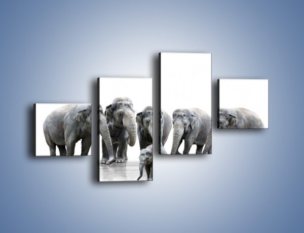Obraz na płótnie – Na przyjęciu u słoniątka – czteroczęściowy Z209W3