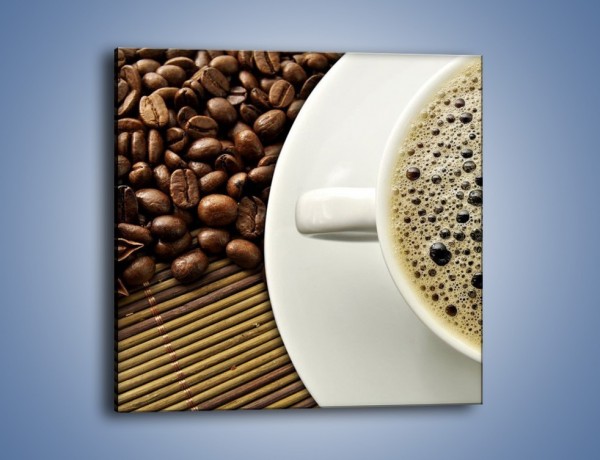 Obraz na płótnie – Zaparzona kawa z pianką – jednoczęściowy kwadratowy JN384