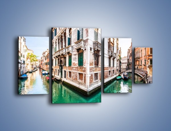 Obraz na płótnie – Skrzyżowanie wodne w Wenecji – czteroczęściowy AM081W4