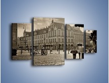 Obraz na płótnie – Rynek Starego Miasta w stylu vintage – czteroczęściowy AM138W4