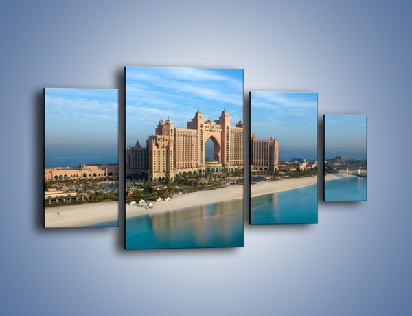 Obraz na płótnie – Atlantis Hotel w Dubaju – czteroczęściowy AM341W4