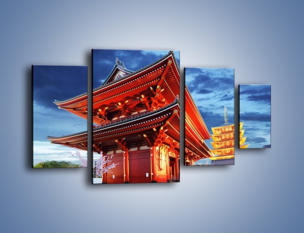 Obraz na płótnie – Świątynia Senso-ji w Tokyo – czteroczęściowy AM378W4