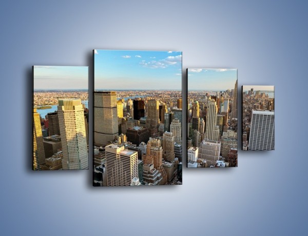 Obraz na płótnie – Manhattan w Nowym Yorku – czteroczęściowy AM412W4