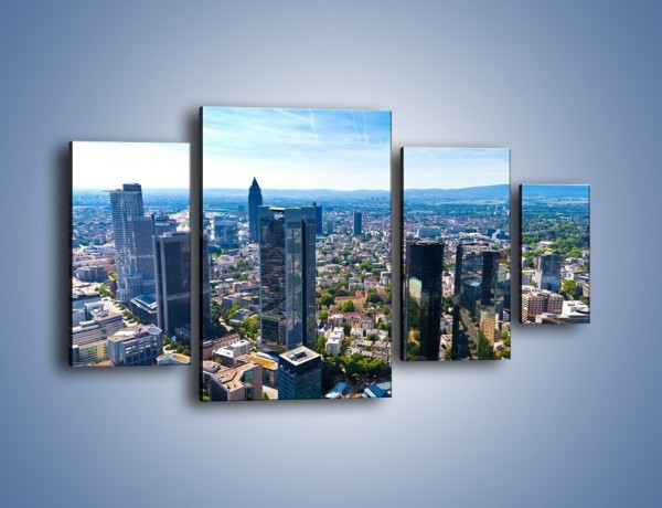 Obraz na płótnie – Panorama Frankfurtu – czteroczęściowy AM414W4