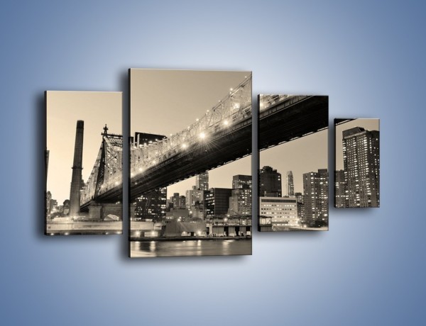Obraz na płótnie – Most Qeensboro w Nowym Yorku – czteroczęściowy AM438W4