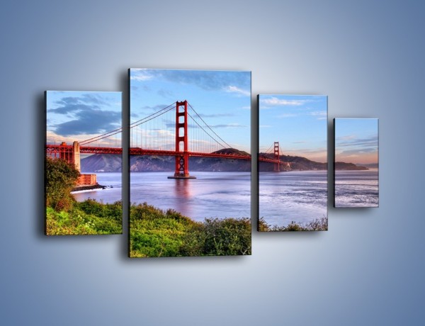 Obraz na płótnie – Most Golden Gate w San Francisco – czteroczęściowy AM444W4