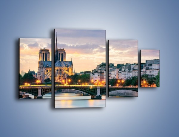 Obraz na płótnie – Katedra Notre Dame – czteroczęściowy AM454W4