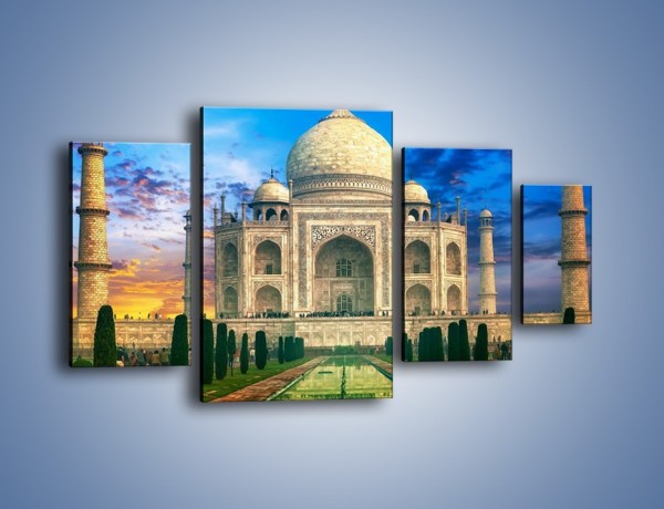Obraz na płótnie – Tadź Mahal pod niebieskim niebem – czteroczęściowy AM466W4