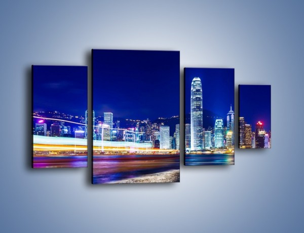 Obraz na płótnie – Panorama Hong Kongu – czteroczęściowy AM499W4