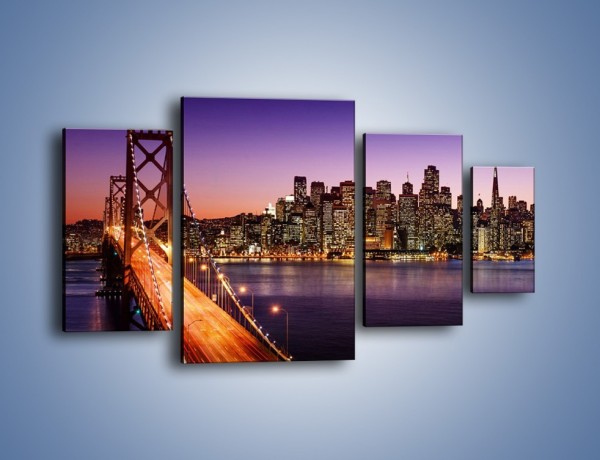 Obraz na płótnie – San Francisco – Oakland Bay Bridge – czteroczęściowy AM520W4