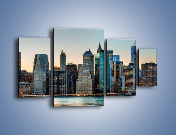Obraz na płótnie – Panorama Manhattanu – czteroczęściowy AM521W4