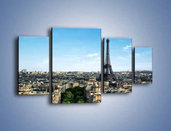 Obraz na płótnie – Wieża Eiffla w Paryżu – czteroczęściowy AM561W4