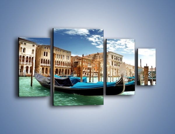 Obraz na płótnie – Weneckie gondole w Canal Grande – czteroczęściowy AM571W4