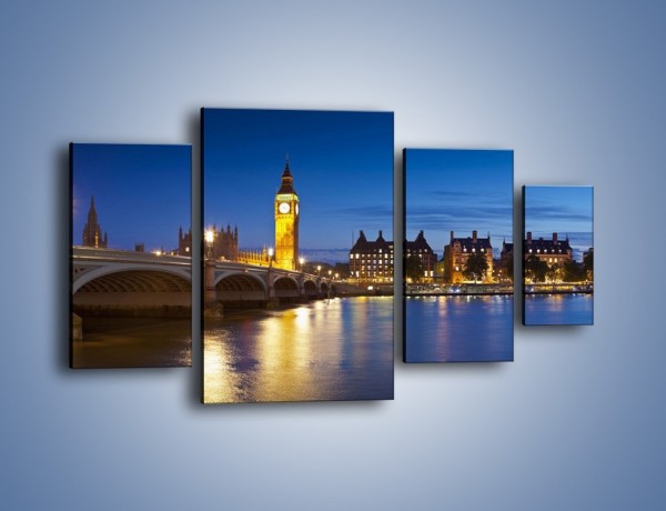 Obraz na płótnie – London Bridge i Big Ben – czteroczęściowy AM620W4