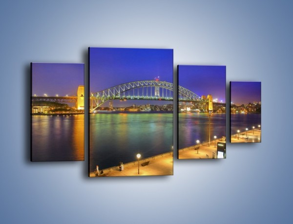 Obraz na płótnie – Most nad zatoką Port Jackson w Sydney – czteroczęściowy AM631W4