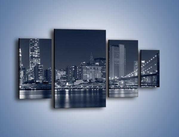 Obraz na płótnie – Manhattan w jednolitym kolorze – czteroczęściowy AM645W4