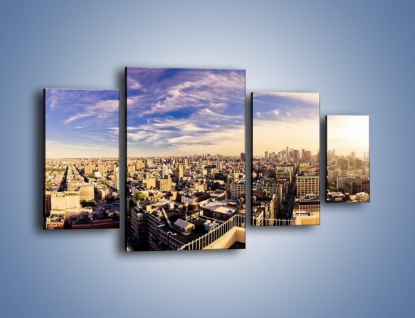 Obraz na płótnie – Panorama Nowego Jorku – czteroczęściowy AM650W4