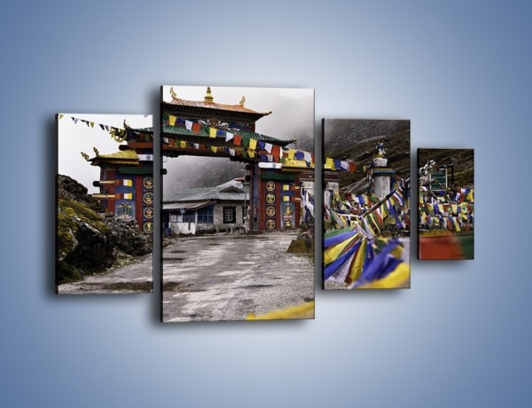 Obraz na płótnie – Brama do miasta Tawang w Tybecie – czteroczęściowy AM689W4