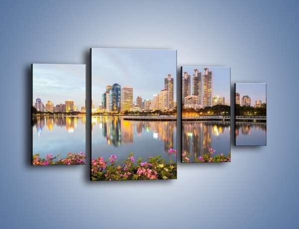 Obraz na płótnie – Panorama Bangkoku – czteroczęściowy AM710W4