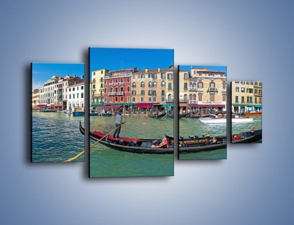 Obraz na płótnie – Panorama Canal Grande w Wenecji – czteroczęściowy AM745W4