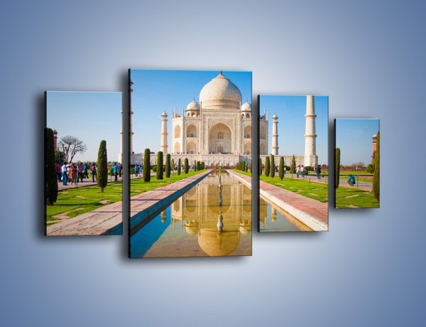 Obraz na płótnie – Taj Mahal pod błękitnym niebem – czteroczęściowy AM750W4